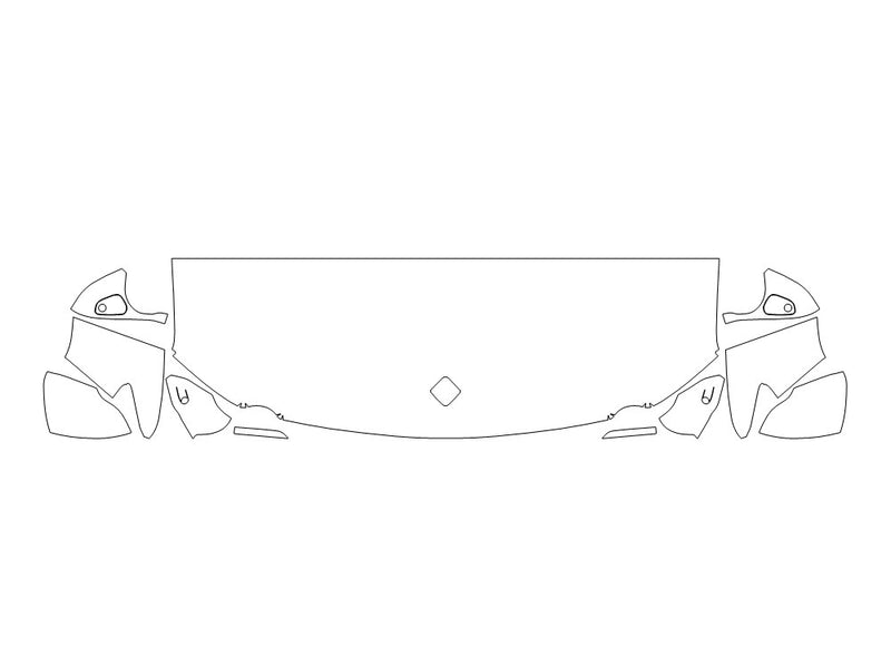 r1s 3M Clear Bra Hood Precut PPF Diagram