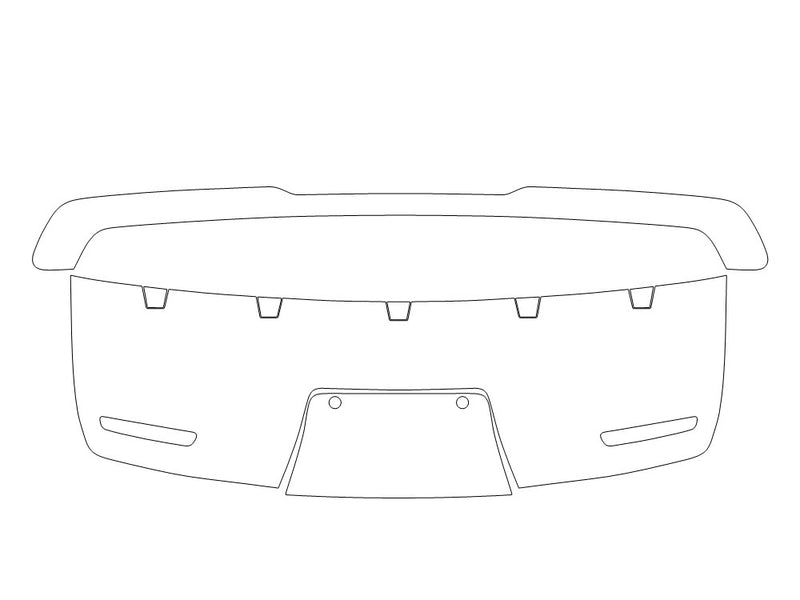 r1s 3M Clear Bra Door Cup Precut PPF Diagram