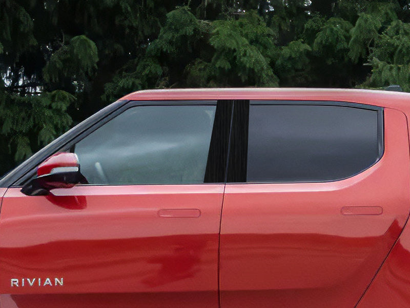rivian r1t 2022-2024 Brushed Aluminum Black Pillar Cover Diagram