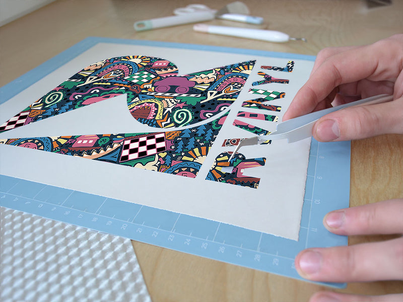 road trip mosaic Easy Weed Craft Vinyl