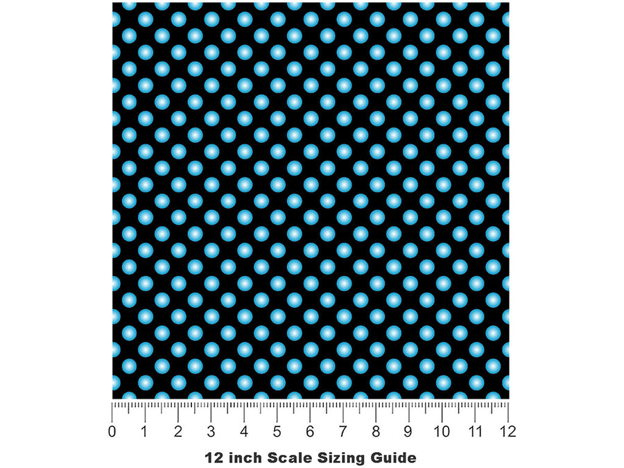 Robin Egg Polka Dot Vinyl Film Pattern Size 12 inch Scale~Rwraps Robin Egg Polka Dot Sizing Chart~2