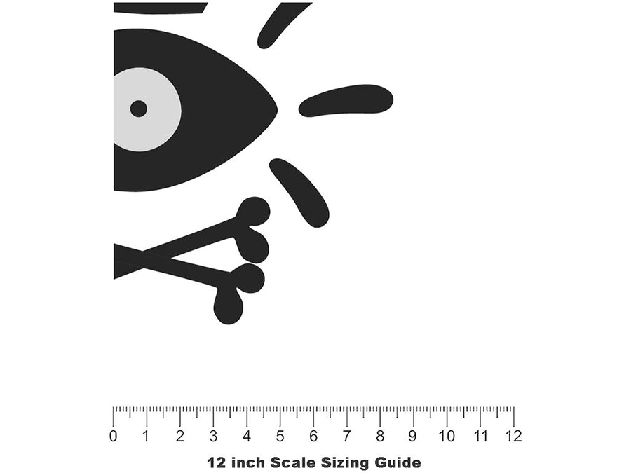 Rock King Music Vinyl Film Pattern Size 12 inch Scale~Rwraps Rock King Music Sizing Chart~2