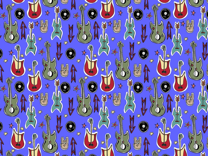 Rock On Music Vinyl Wrap Pattern~Rwraps Series 914 Digitally Printed Vinyl Wrap~0