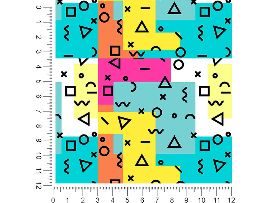 rockin memphis abstract geometric 1ft x 1ft Craft Sheets