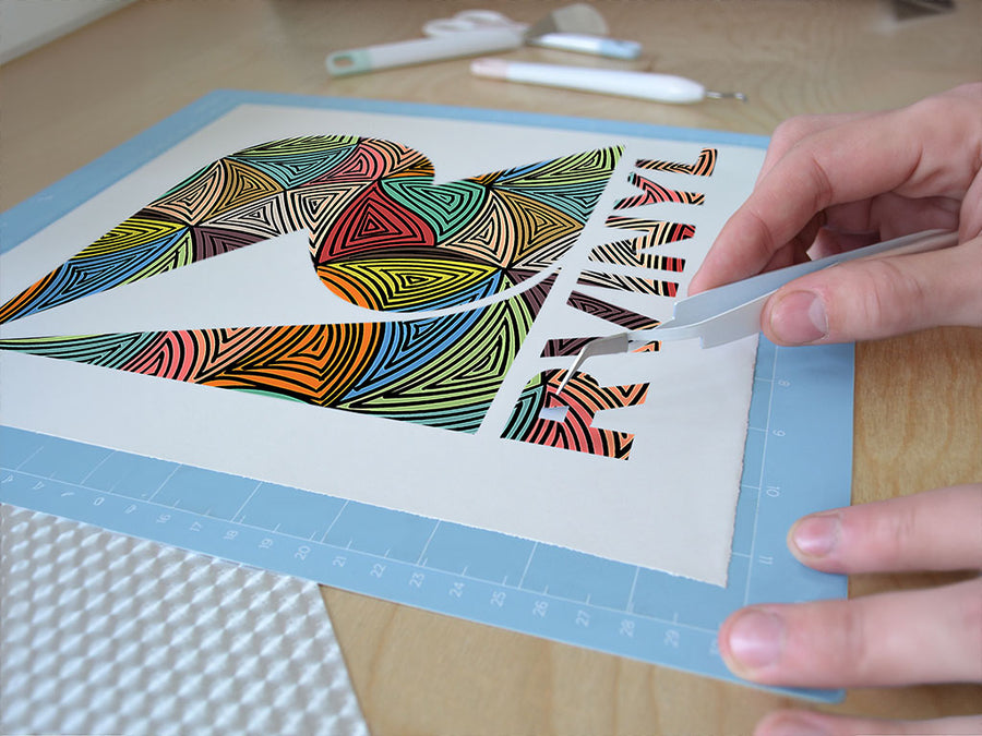rockstar vibes abstract geometric Easy Weed Craft Vinyl