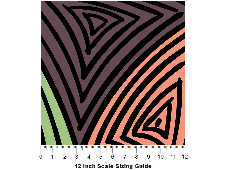 Rockstar Vibes Abstract Vinyl Film Pattern Size 12 inch Scale~Rwraps Rockstar Vibes Abstract Sizing Chart~2