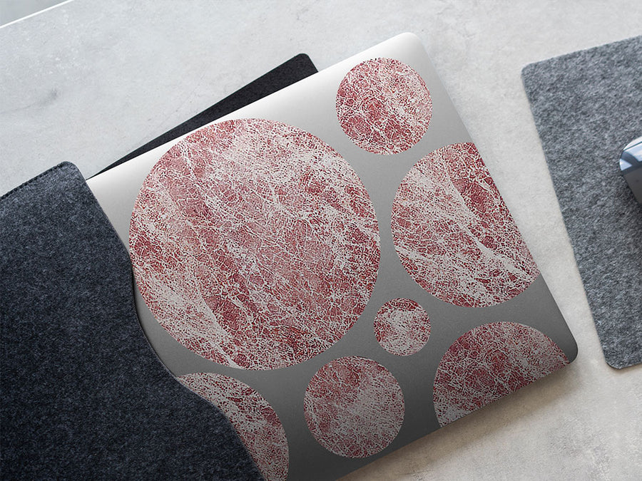 rojo levante red marble stone DIY Laptop Stickers