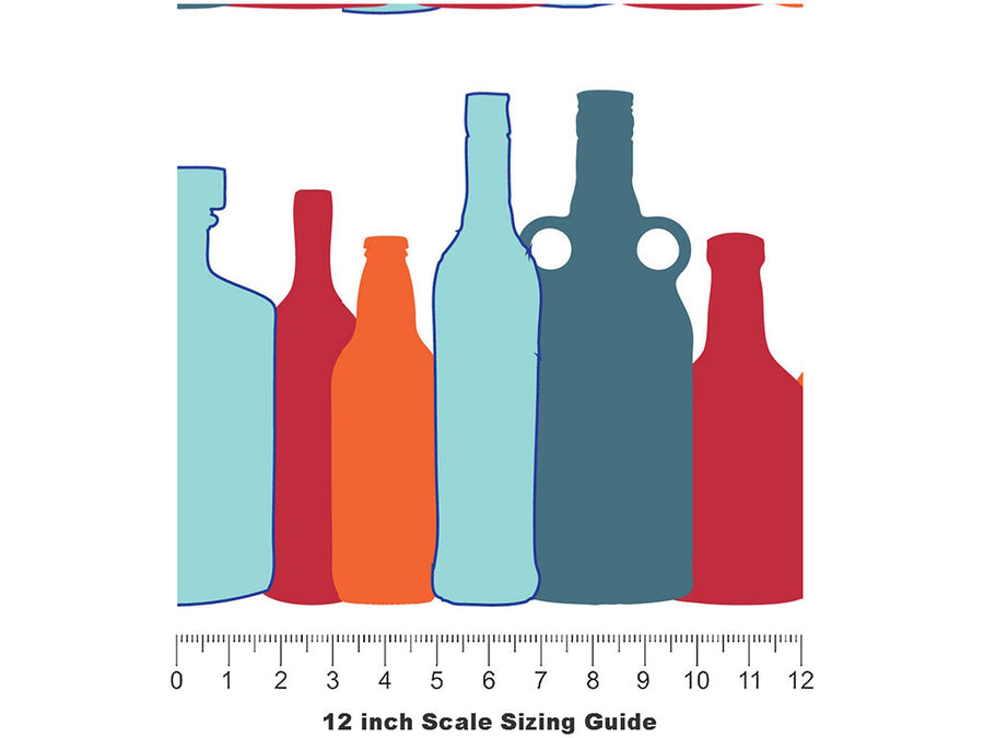 Roll Call Alcohol Vinyl Film Pattern Size 12 inch Scale~Rwraps Roll Call Alcohol Sizing Chart~2