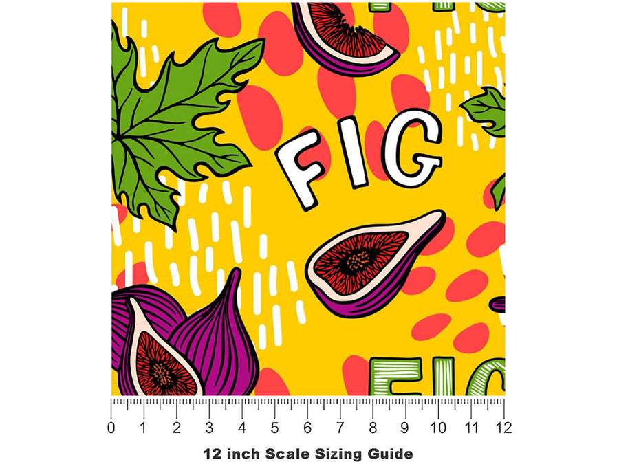 Roll Up Fruit Vinyl Film Pattern Size 12 inch Scale~Rwraps Roll Up Fruit Sizing Chart~2