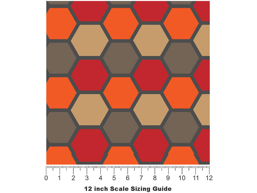 Room 237 Tile Vinyl Film Pattern Size 12 inch Scale~Rwraps Room 237 Tile Sizing Chart~3