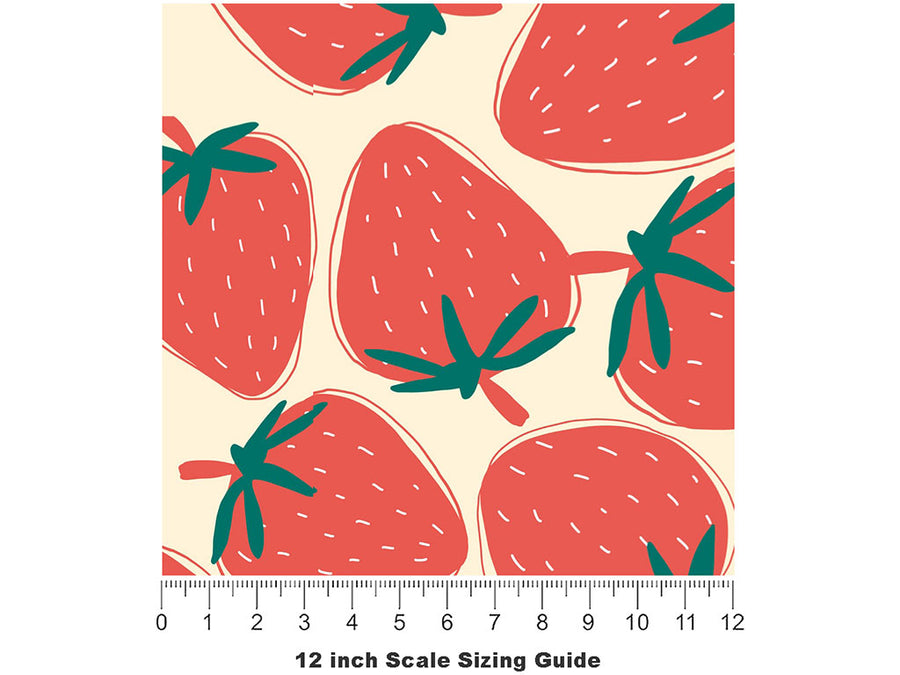 Rosa Linda Fruit Vinyl Film Pattern Size 12 inch Scale~Rwraps Rosa Linda Fruit Sizing Chart~2