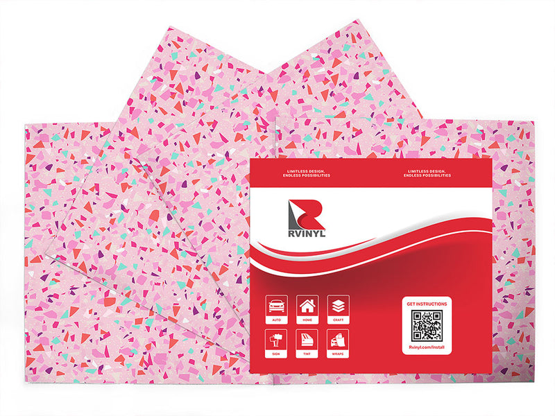 rosa terrazzo stone Craft Vinyl Sheet Pack