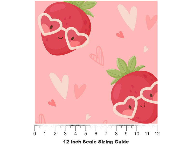 Rose Colored Glasses Fruit Vinyl Film Pattern Size 12 inch Scale~Rwraps Rose Colored Glasses Fruit Sizing Chart~2