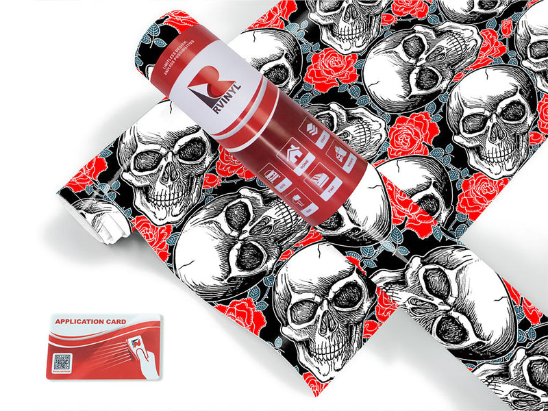 rose court skull and bones Craft Vinyl Roll