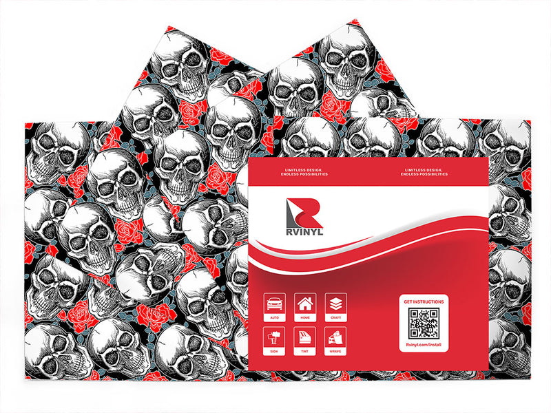 rose court skull and bones Craft Vinyl Sheet Pack
