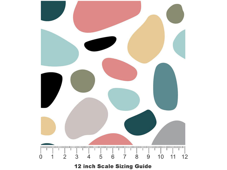 Rosewood Cobblestone Vinyl Film Pattern Size 12 inch Scale~Rwraps Rosewood Cobblestone Sizing Chart~3