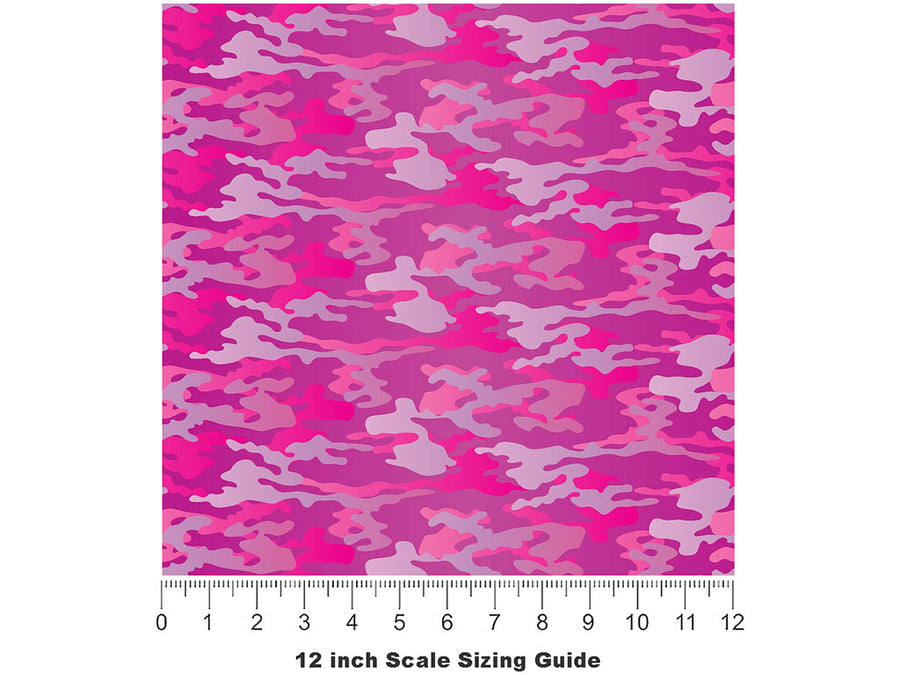 Rouge Woodland Camouflage Vinyl Film Pattern Size 12 inch Scale~Rwraps Rouge Woodland Camouflage Sizing Chart~3