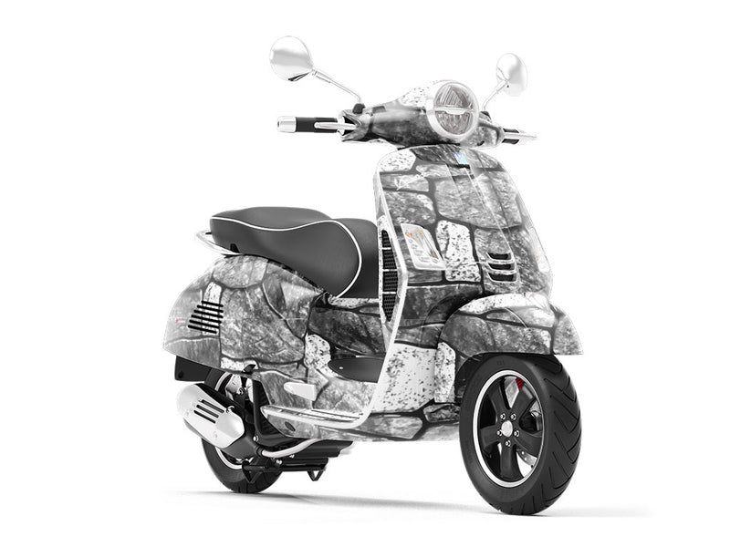 Rough Monochrome Tile Vespa Scooter Wrap Film