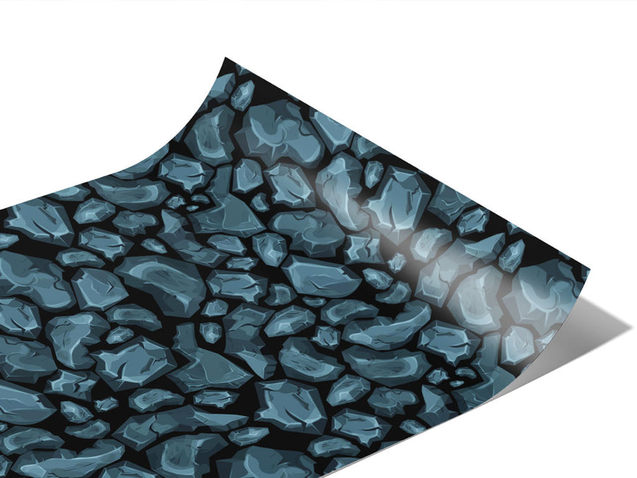Rough Silver Cobblestone Vinyl Wraps~Rwraps Series 914 Digitally Printed Vinyl Wrap~1