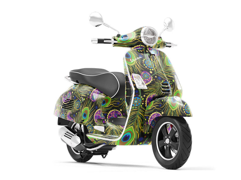 Royal Attire Birds Vespa Scooter Wrap Film