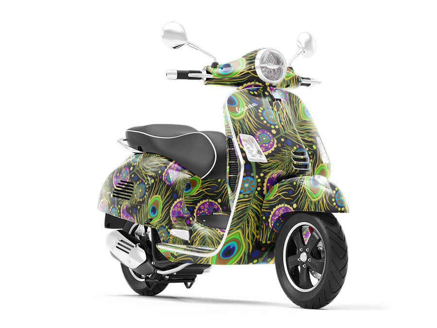 Royal Attire Birds Vespa Scooter Wrap Film