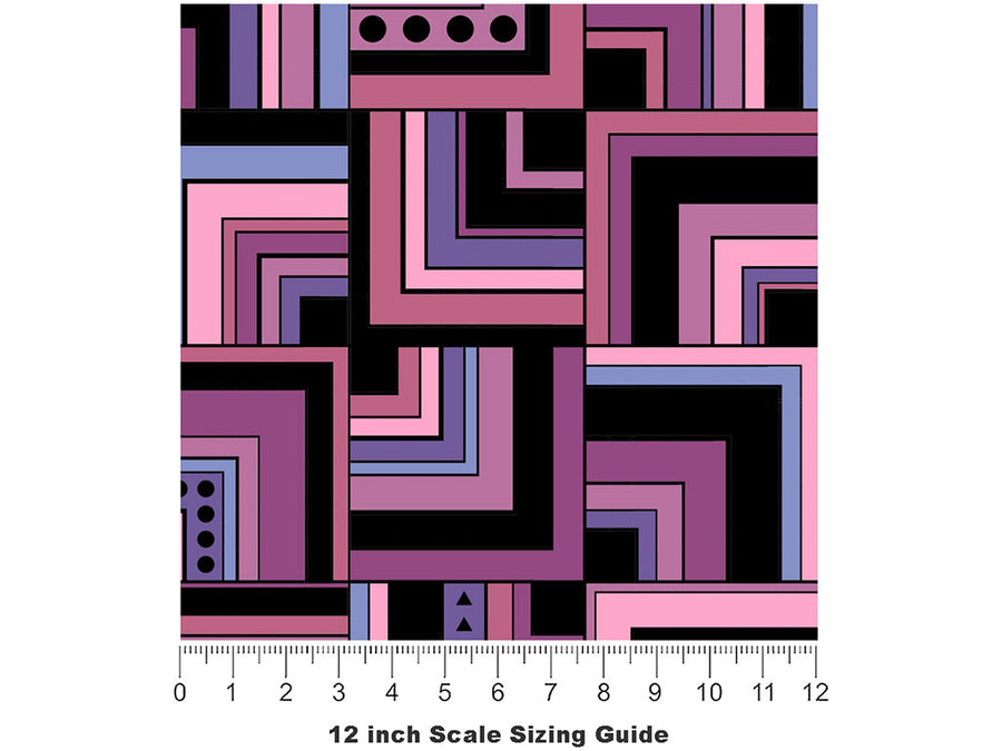 Royal Bloodlines Art Deco Vinyl Film Pattern Size 12 inch Scale~Rwraps Royal Bloodlines Art Deco Sizing Chart~2