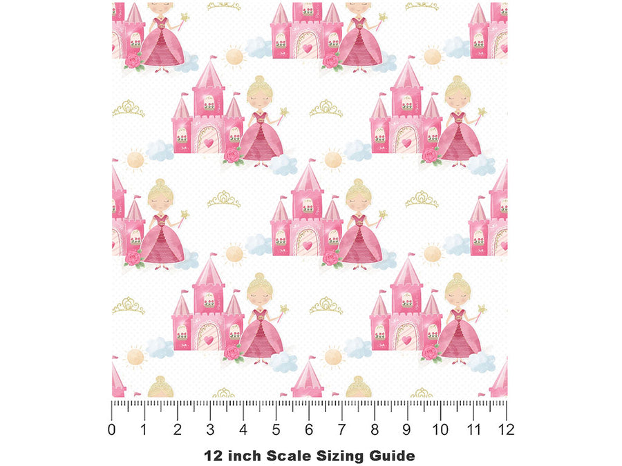 Royal Castle Fantasy Vinyl Film Pattern Size 12 inch Scale~Rwraps Royal Castle Fantasy Sizing Chart~2
