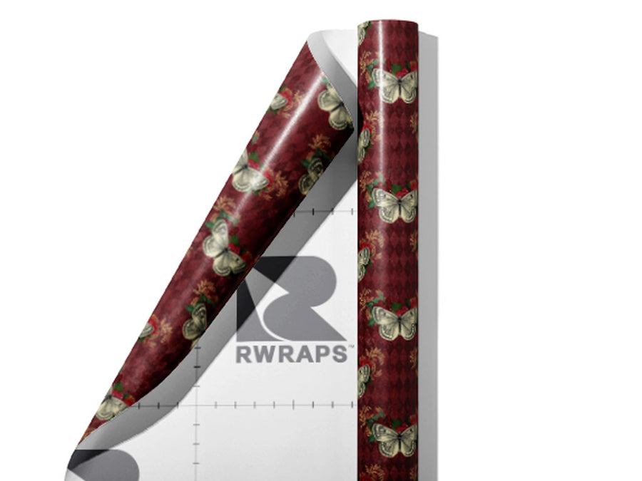 Royal Moths Gothic Wrap Film Sheets~Rwraps Series 914 Royal Moths Gothic Scrolled Sheet~3