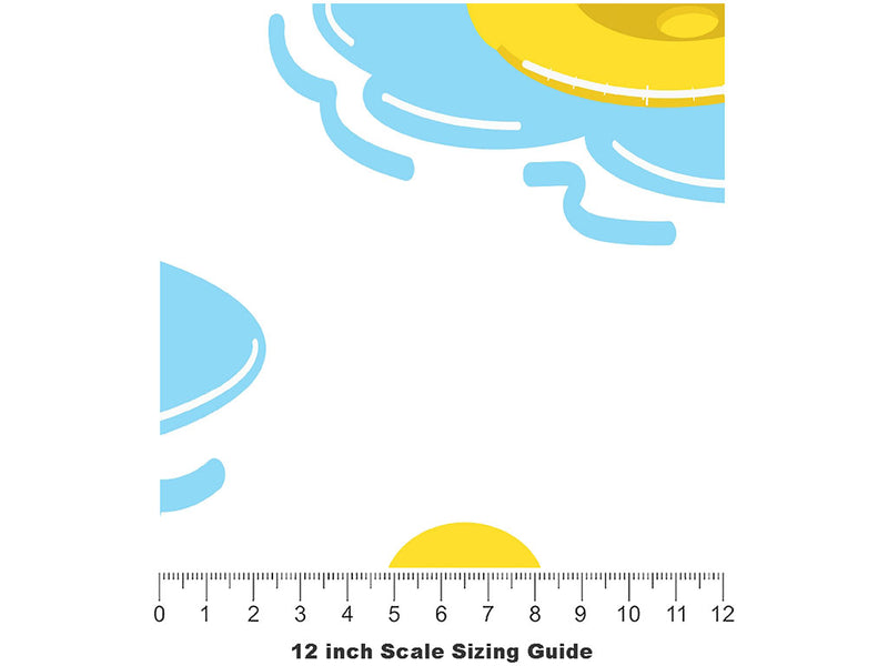 Rubber Duckie Birds Vinyl Film Pattern Size 12 inch Scale~Rwraps Rubber Duckie Birds Sizing Chart~2