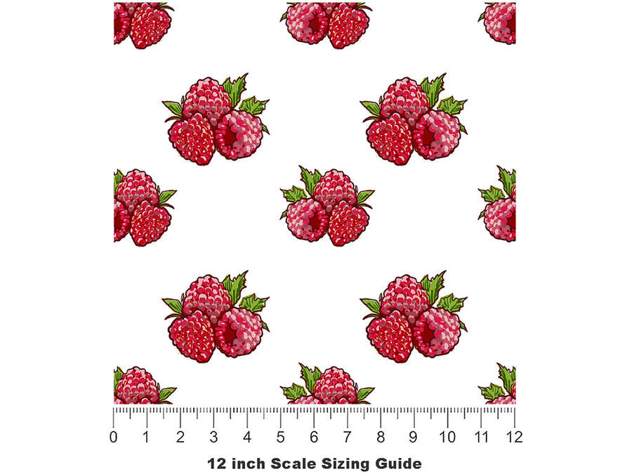 Ruby Beauty Fruit Vinyl Film Pattern Size 12 inch Scale~Rwraps Ruby Beauty Fruit Sizing Chart~2