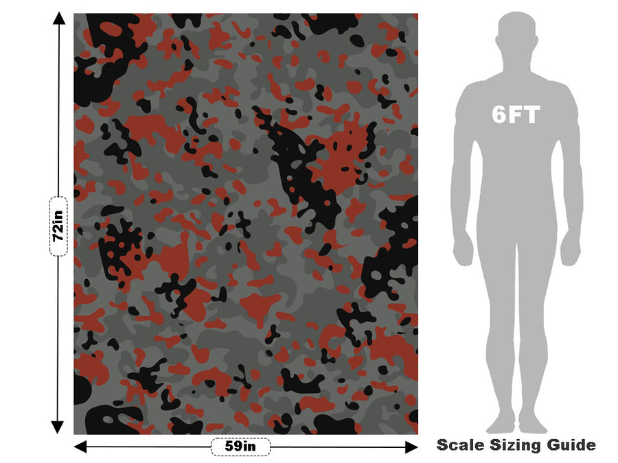 Ruby Gray Camouflage Vehicle Wrap Scale~Rwraps Series 914 Ruby Gray Camouflage Measurements~2