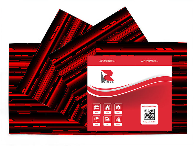 Ruby Red Technology Vespa Scooter Wrap Film