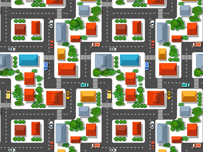 Running Errands Cityscape Vinyl Wrap Pattern~Rwraps Series 914 Digitally Printed Vinyl Wrap~0