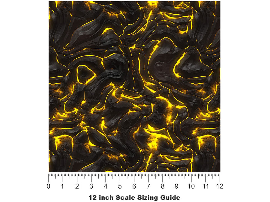 Ruptured Crust Lava Vinyl Film Pattern Size 12 inch Scale~Rwraps Ruptured Crust Lava Sizing Chart~2