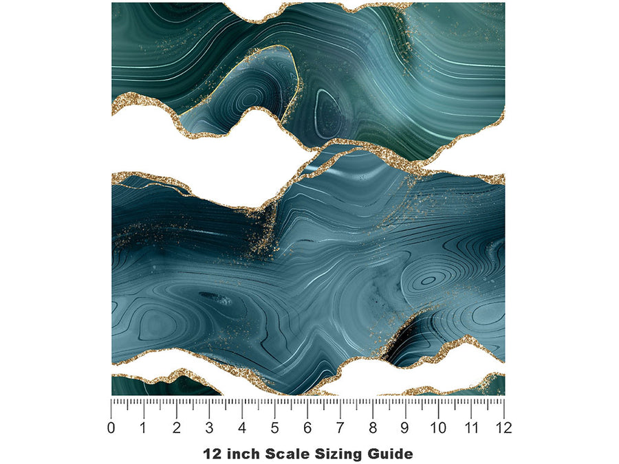 Rushing Tides Gemstone Vinyl Film Pattern Size 12 inch Scale~Rwraps Rushing Tides Gemstone Sizing Chart~2