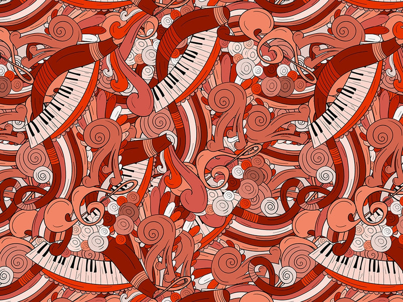 Rust Chords Music Vinyl Wrap Pattern~Rwraps Series 914 Digitally Printed Vinyl Wrap~0
