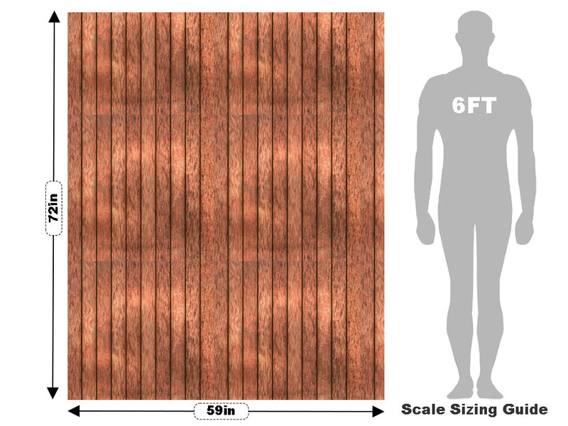Rustic Chestnut Wood Plank Vehicle Wrap Scale~Rwraps Series 914 Rustic Chestnut Wood Plank Measurements~2
