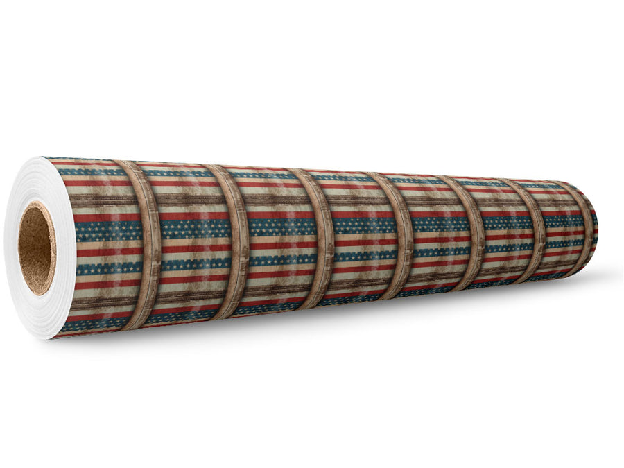 Rustic Wall Americana Wrap Film Wholesale Roll~Rwraps Series 914 Digitally Printed Vinyl Roll~5