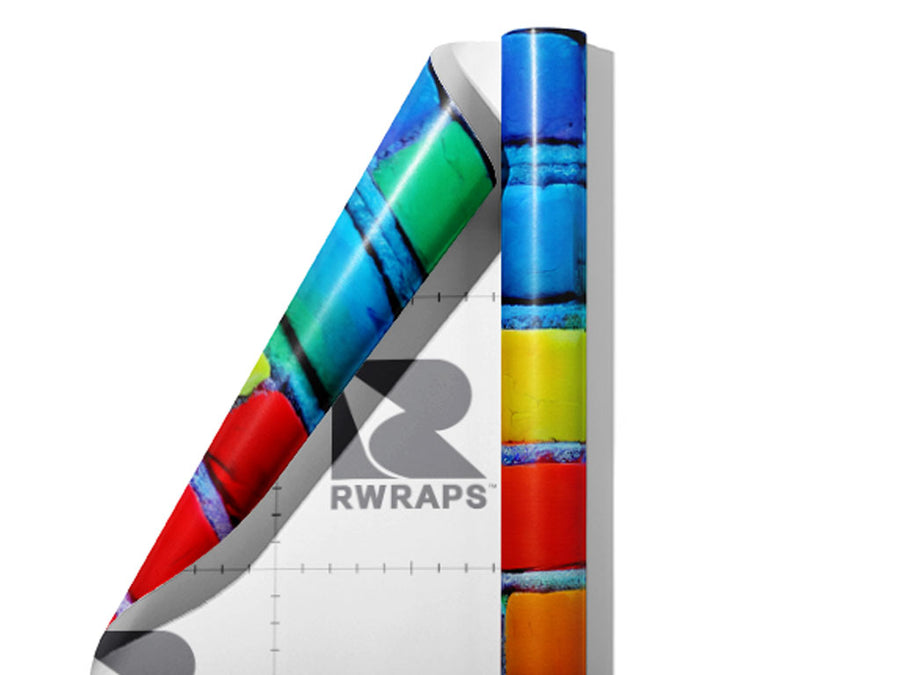 Rusticated Brick Wrap Film Sheets~Rwraps Series 914 Rusticated Brick Scrolled Sheet~4