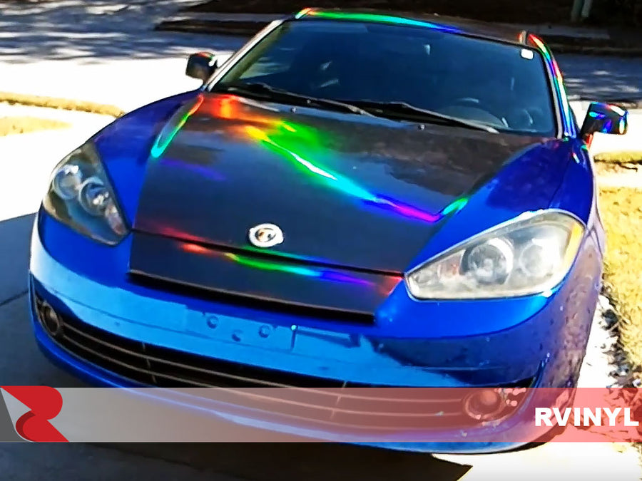 Rwraps Custom 2008 Hyundai Tiburon With Black Holographic Chrome Vinyl