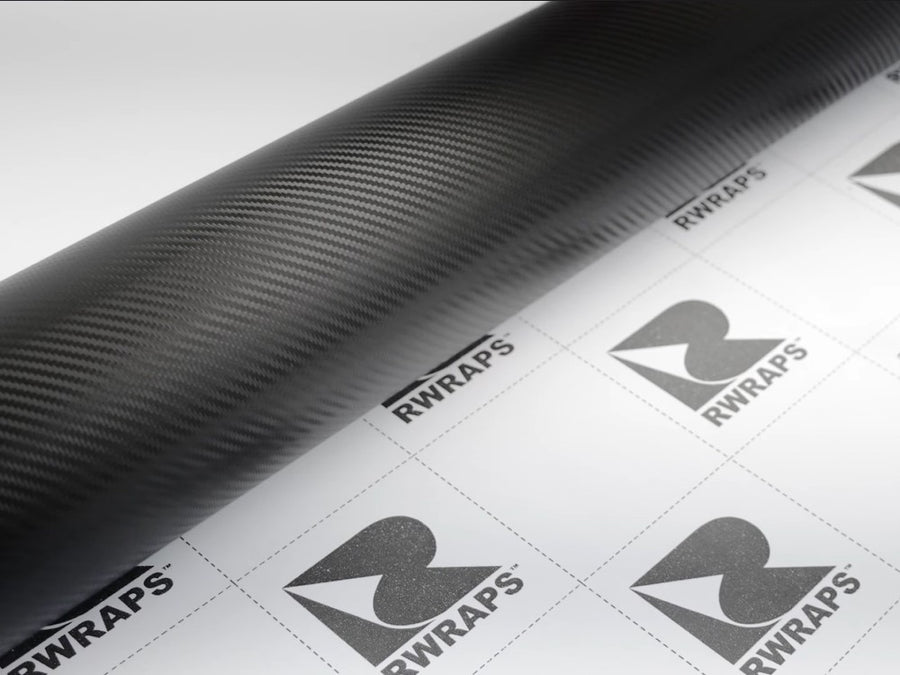 3D Black carbon fiber vinyl
