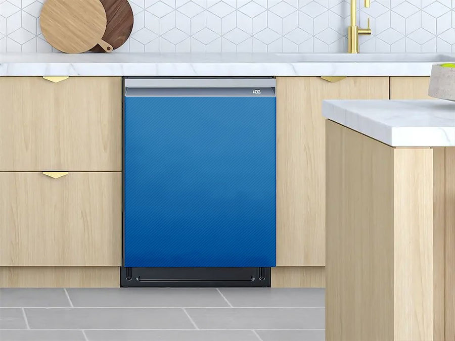 Rwraps™ 3D Carbon Fiber Blue Custom Dishwasher Cover