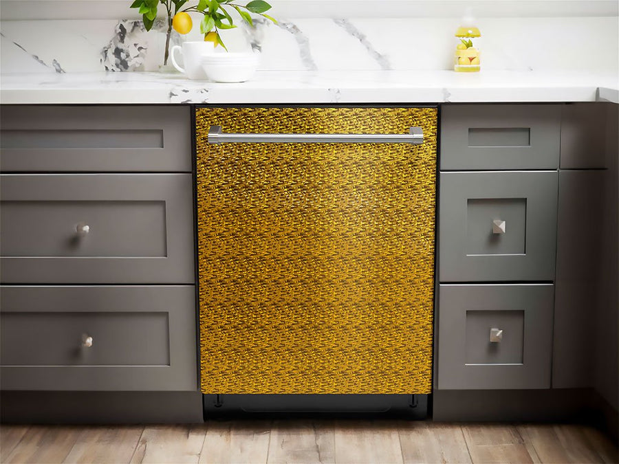 Rwraps™ 3D Carbon Fiber Gold (Digital) Dishwasher Wraps