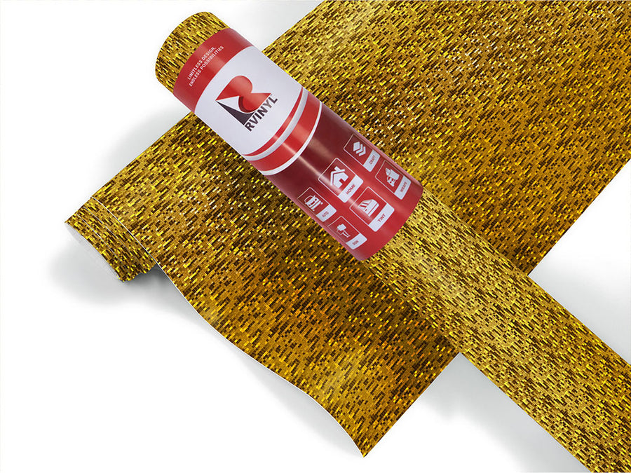 Rwraps 3D Carbon Fiber Gold (Digital) RV Wrap Color Film