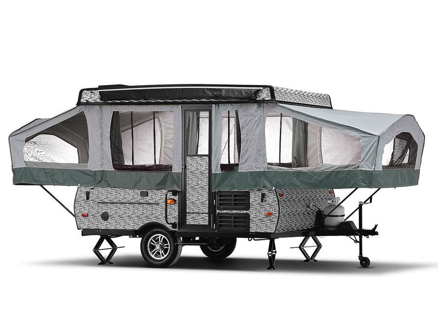 Rwraps 3D Carbon Fiber Silver (Digital) DIY Truck Camper Wraps