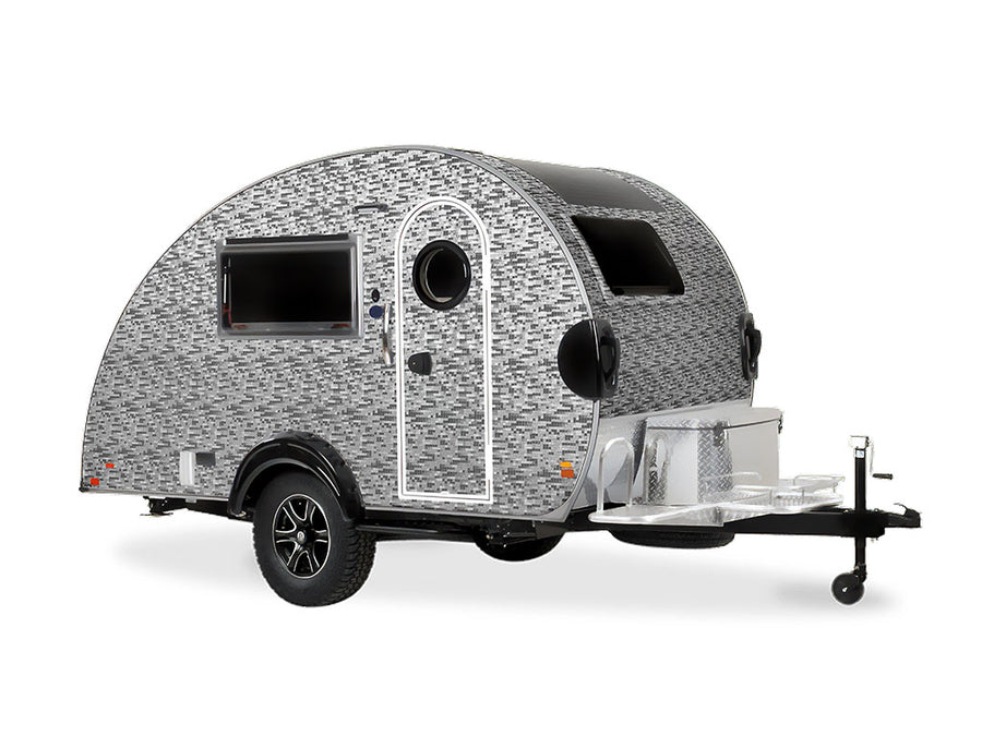 Rwraps 3D Carbon Fiber Silver (Digital) Do-It-Yourself Truck Camper Wraps