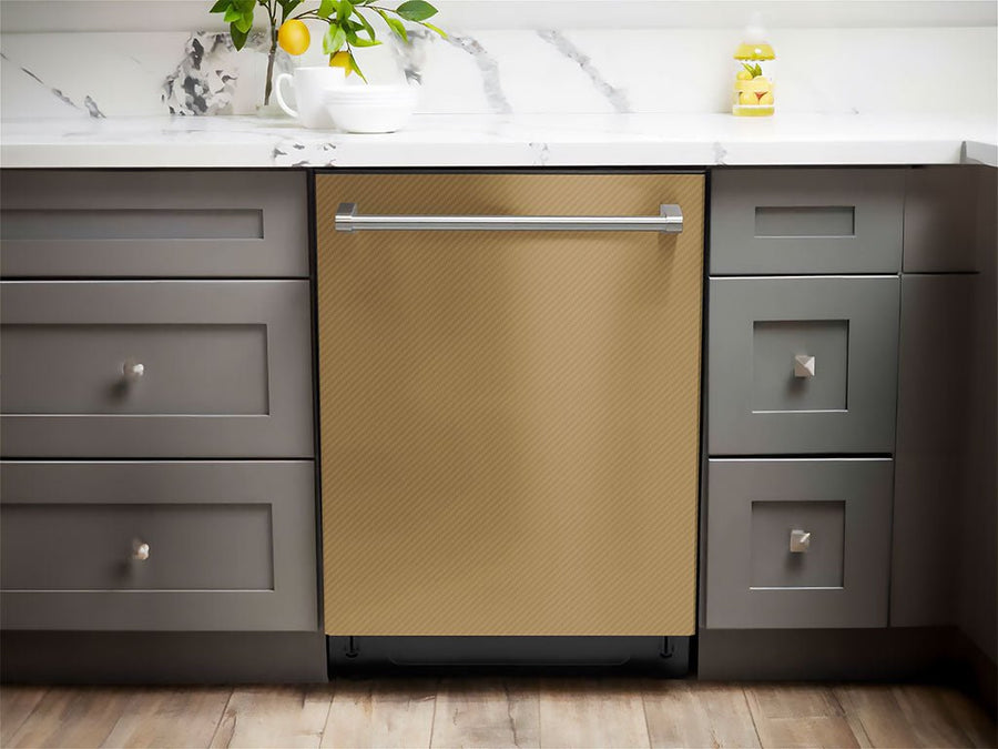 Rwraps™ 3D Carbon Fiber Gold Dishwasher Wraps