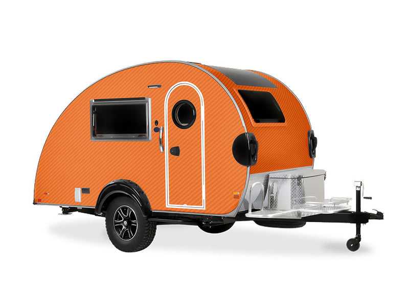 Rwraps 3D Carbon Fiber Orange Do-It-Yourself Truck Camper Wraps