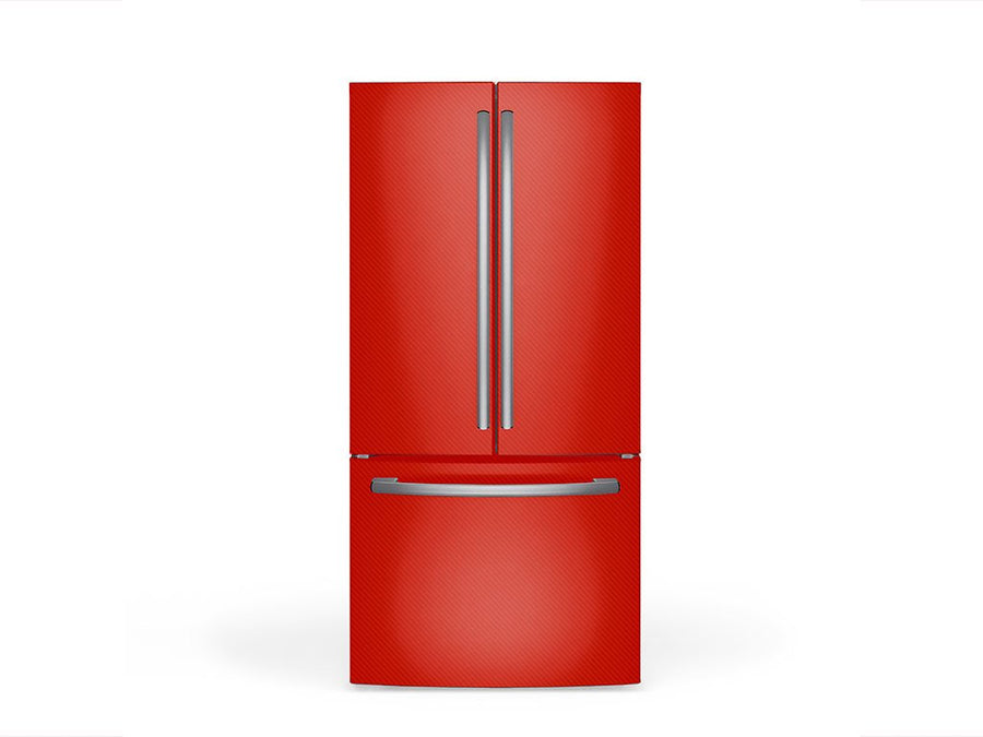 Rwraps 3D Carbon Fiber Red DIY Built-In Refrigerator Wraps