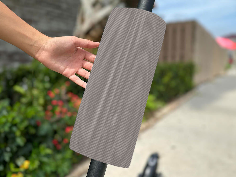 Rwraps 3D Carbon Fiber Silver Do-It-Yourself E-Scooter Wraps